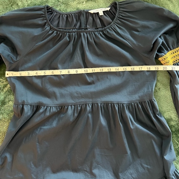 Elizabeth and James Navy Tiered Peasant Mini Dress - Picture 7 of 10